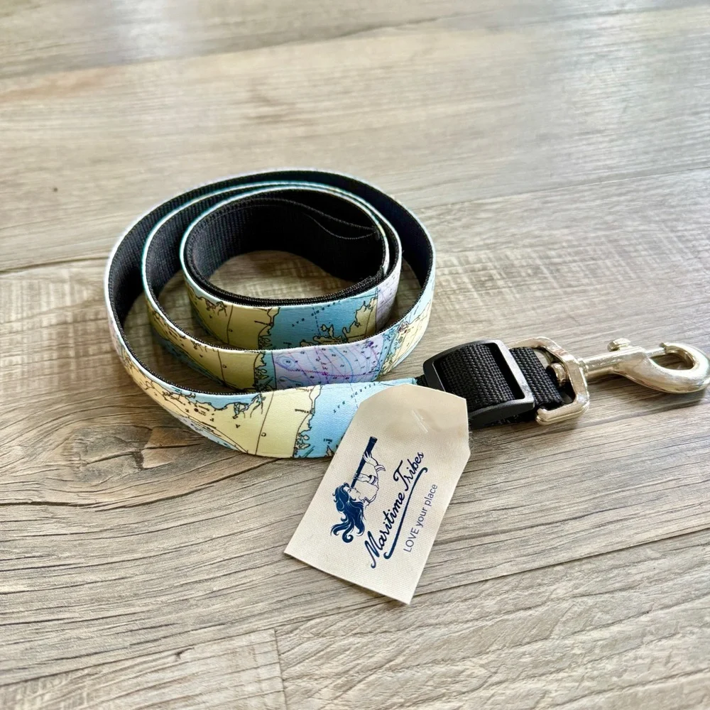 NEW with TAGS Designer Dog Leash with Map of Cape Cod